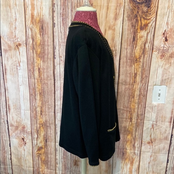 Cathy Daniel’s Sz Large Women Black Cardigan Button Down Sweater Sale best offer - Picture 5 of 7